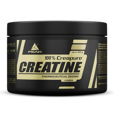 Schwarzer Container Peak Creatine Creapure® mit Creatin Pulver für Peak Performance
