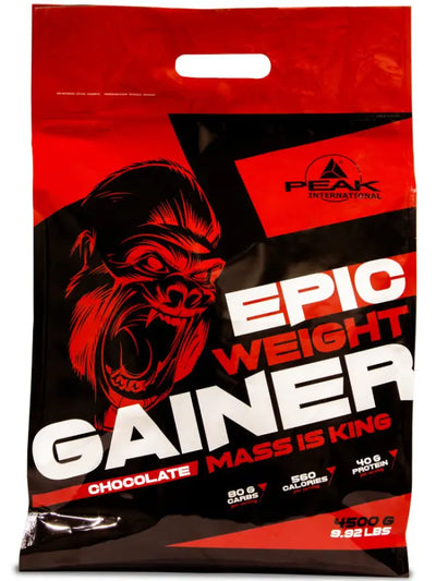 Red und schwarze Dose Peak Epic Weight Gainer 4500 G, epischer gewichtsgainer für muskelaufbau epic