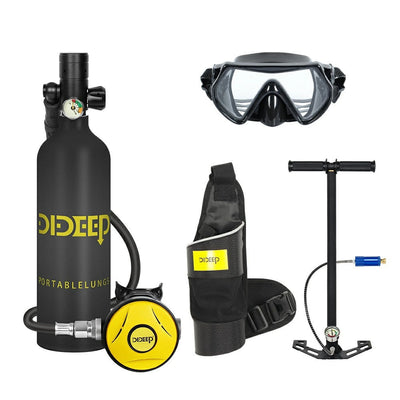 Vollständiges tragbares Tauch-Set mit 1 l Tank, integriertem Manometer und 10–20 Minuten Tauchzeit