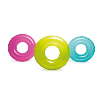Stilvoller Schwimmring mit bunten aufblasbaren Ringen und Komfortgriff, ideal für Pool & See