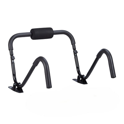 Black Ab Roller mit gepolstertem Kopfstütze für gezieltes Bauchtraining und sauberes Bauchmuskeltraining