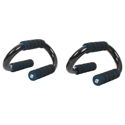 Push-up Griffe aus Aluminium mit rutschfest gepolsterten Griffflächen für stabil gelenkschonenderes training