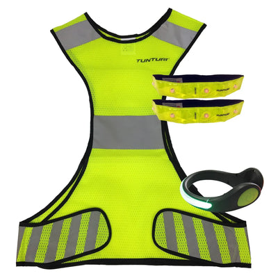 X-Form Reflektionsweste mit Lichter, maximale Sichtbarkeit, 4-teiliges Licht-Reflexionsset