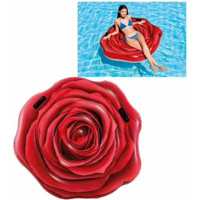 Red Rose Luftmatratze mit detailverliebtem 3D-Rosendesign für trendige Pool-Looks