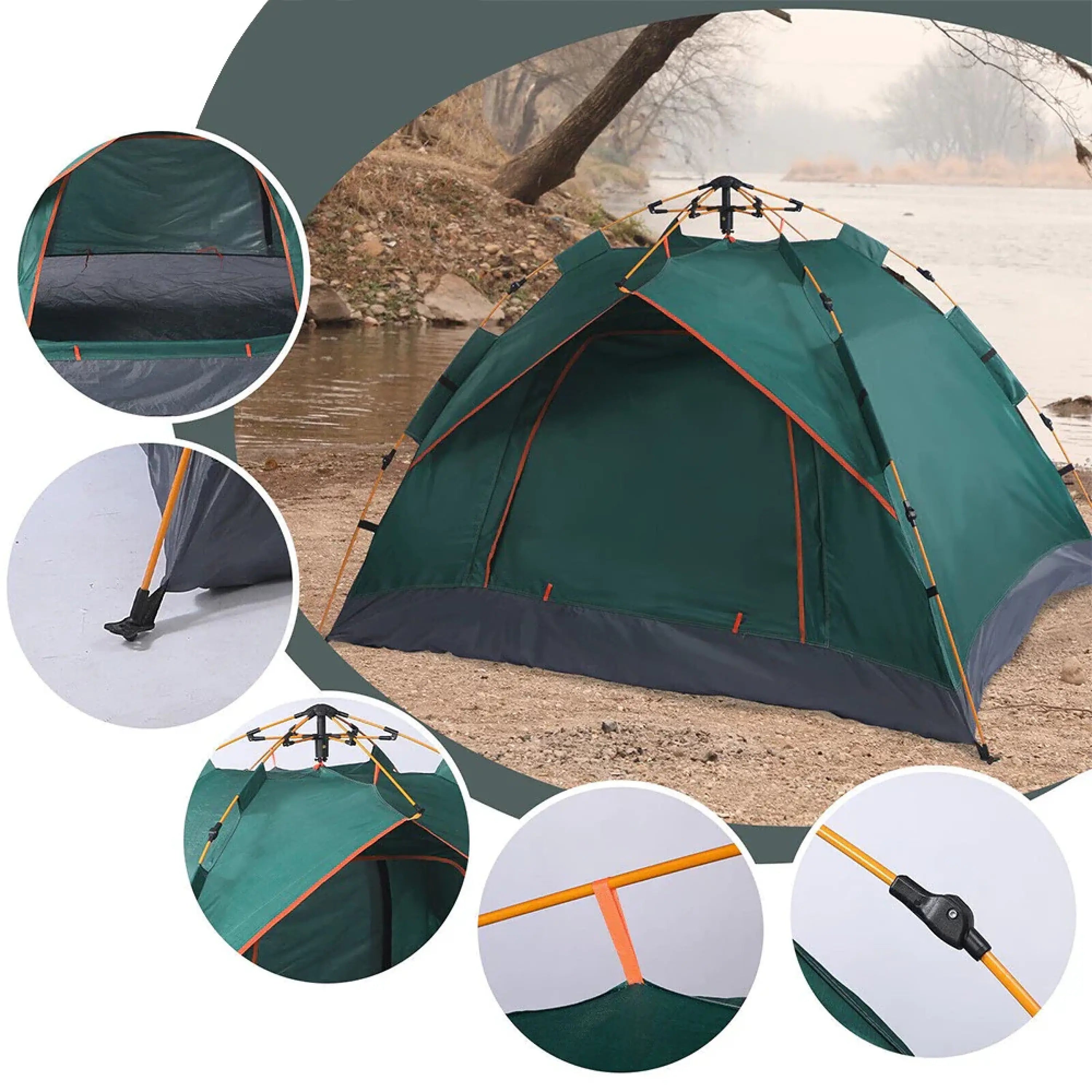 Schnellaufbau Zelt Automatikzelt wasserdicht 3 Personen – Sport-Knight®