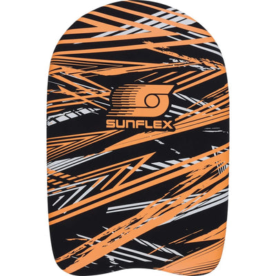 Schwarzes orange Kickboard mit Neoprenüberzug für sicheren Einstieg ins Wasser und Wasser treiben