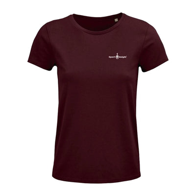 Maroon Damen Fitness T-Shirt Sport-Knight® Damen kurzärmlig für Damen Fitness