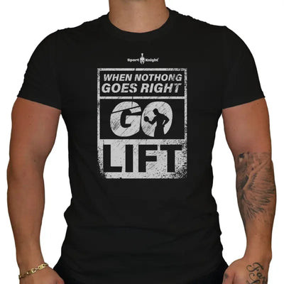 Sport-Knight Logo Fitness T-Shirt mit Gewichtheber-Graphic im Slim-Fit Schnitt