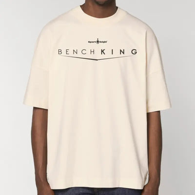 Beigees Sport-Knight® Herren Oversize T-Shirt mit Schriftzug Bench King und Logo