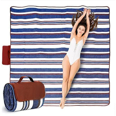 Stripped picknickdecke auf Strandmatte 150x200cm aus sorgfältig ausgewählten Fasern