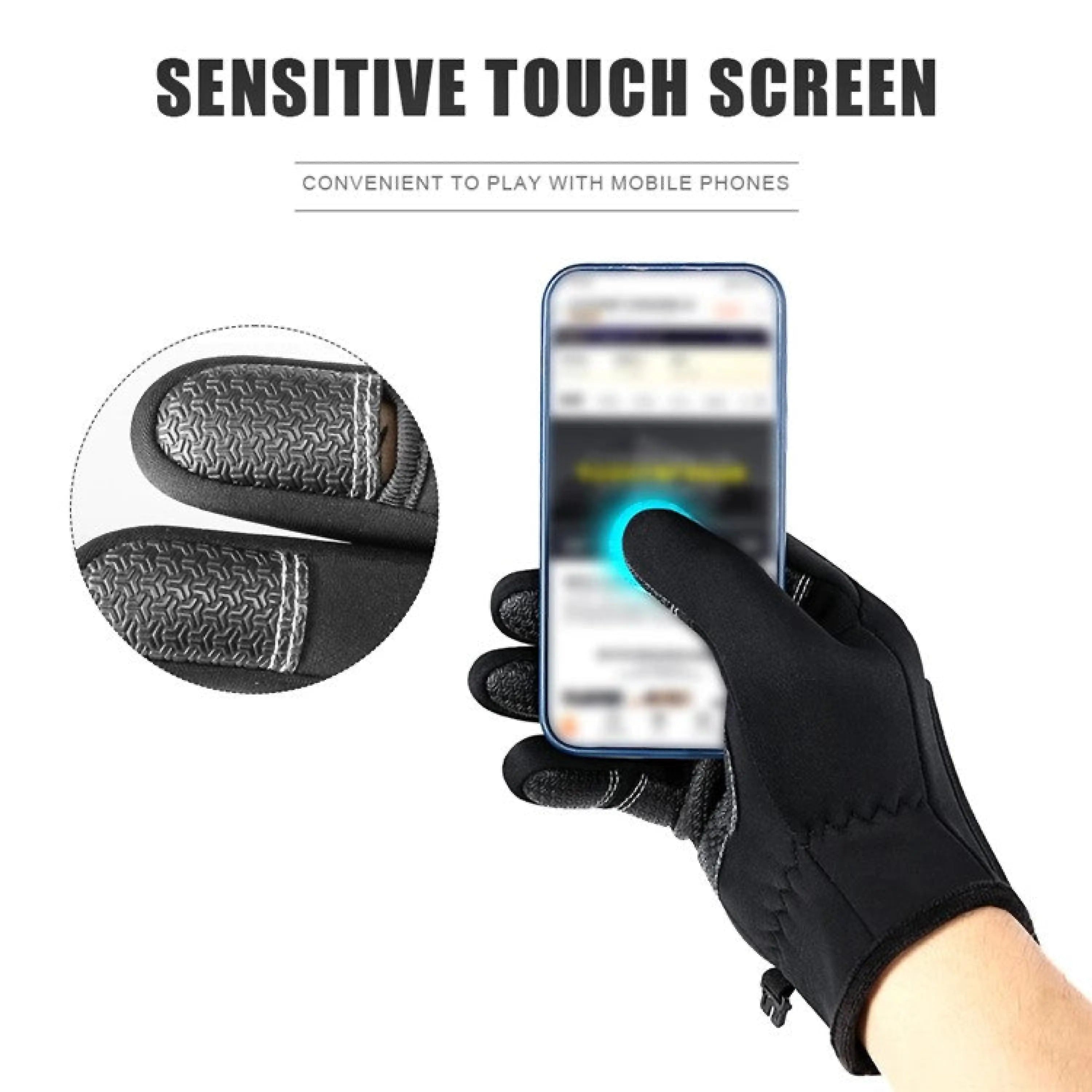 Touchscreen Winterhandschuhe umklappbare Fingerkuppen  Sport-Knight