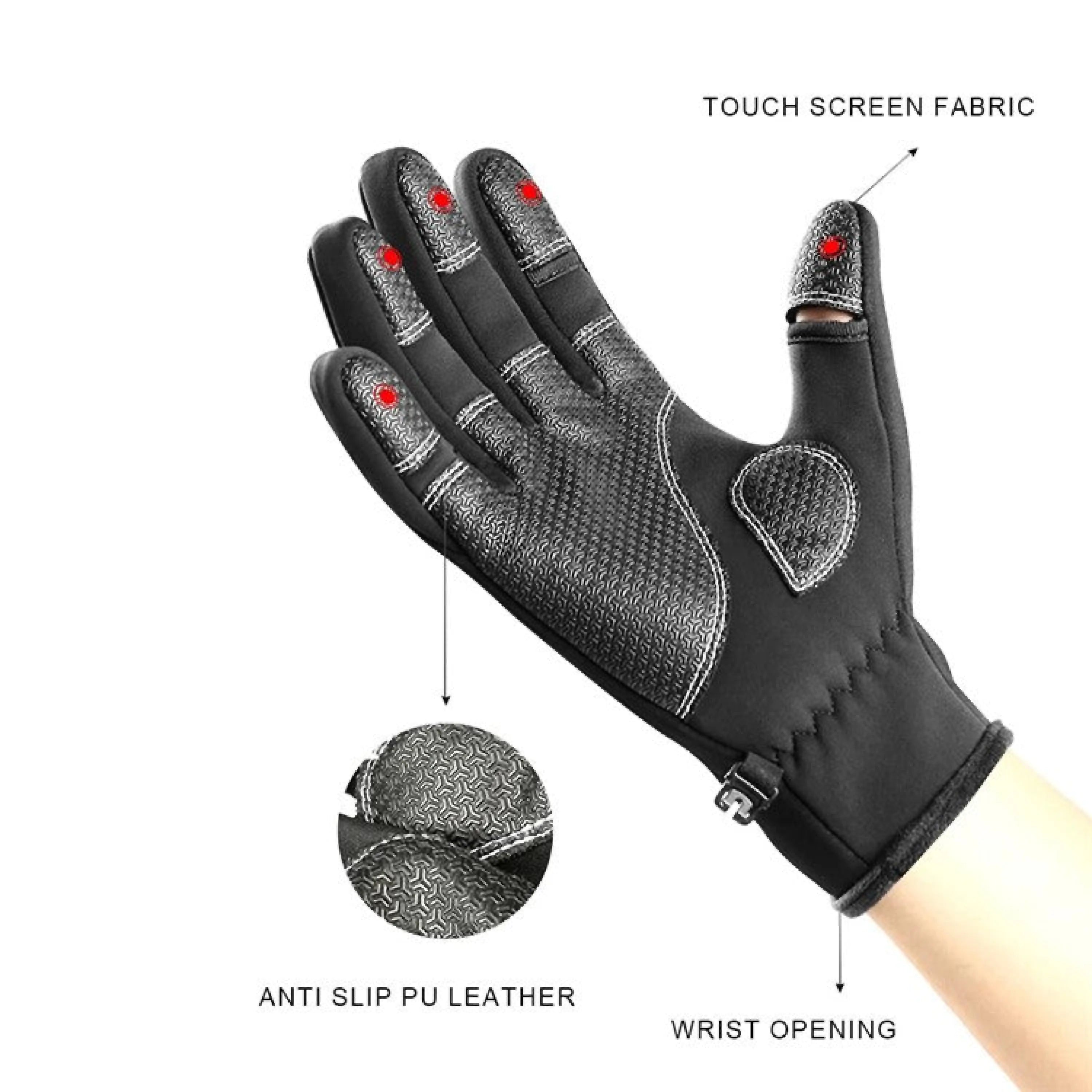 Touchscreen Winterhandschuhe umklappbare Fingerkuppen – Sport-Knight®