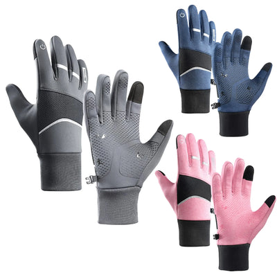Gefütterte touchscreen winterhandschuhe halten bei eisigen temperaturen warm und wasserdicht