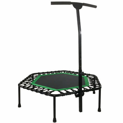 Black Mini Trampolin mit Griff für effektives trampolinspringen und maximaler Spaß trifft Fitness