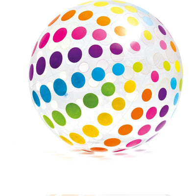 Großer Wasserball aus reißfestem Vinyl mit bunten Punkten für stundenlangen Wasserspaß