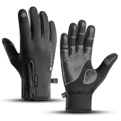 Touchscreen Winterhandschuhe umklappbare Fingerkuppen warm wasserabweisend & winddicht reflektierend rutschfest - Sport-Knight - Handschuhe