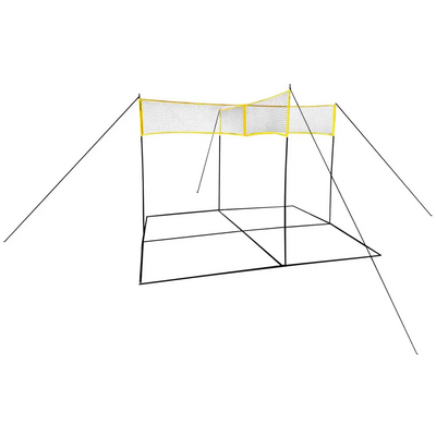 Volleyballnetz (mobiles Volleyball-Spielfeld) - höhenverstellbar mit Tasche Aufbauanleitung und Spielregeln - Sport-Knight - Volleyball